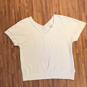 Joie Cream Short Sleeve Knit Top